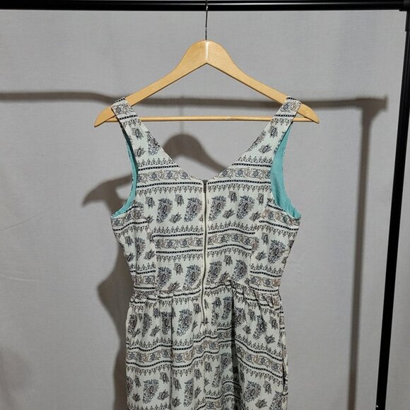 Levi's mini dress sleeveless white flowers boho beach sundress coastal summer - Picture 5 of 16
